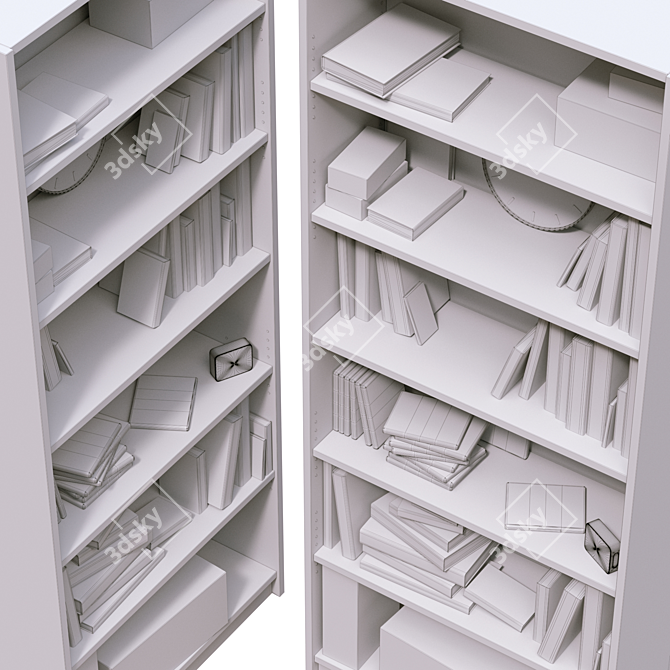 Versatile Billy Bookcase: 80cm x 28cm x 202cm 3D model image 4