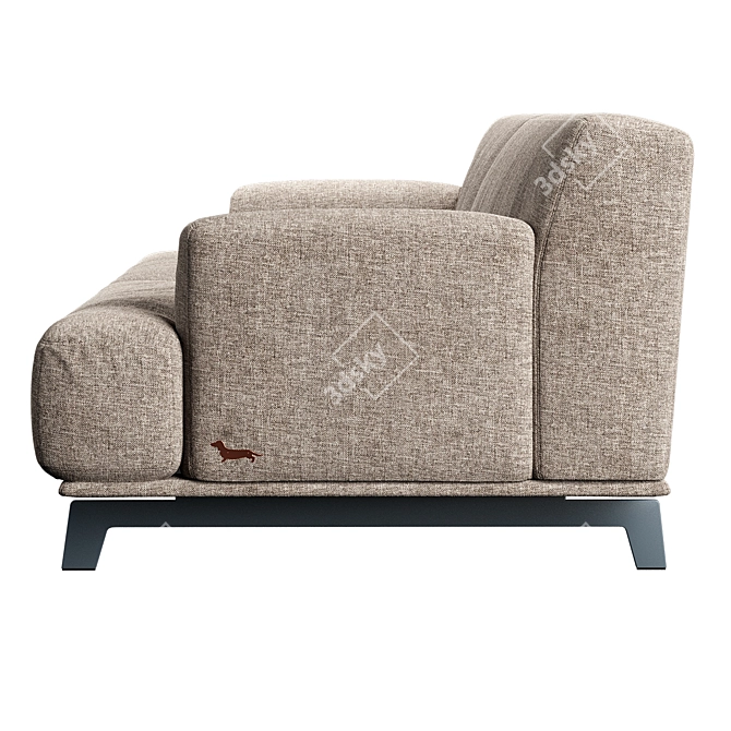 Modern Club 55 Sofa: 250x103x77 cm 3D model image 2