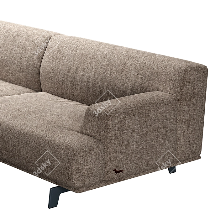 Modern Club 55 Sofa: 250x103x77 cm 3D model image 3