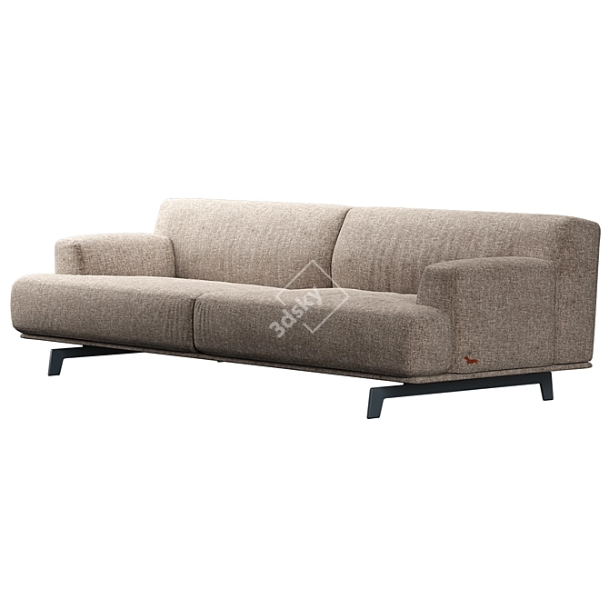 Modern Club 55 Sofa: 250x103x77 cm 3D model image 4
