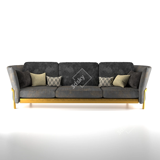 Triple Comfort Sofa 3D model image 1