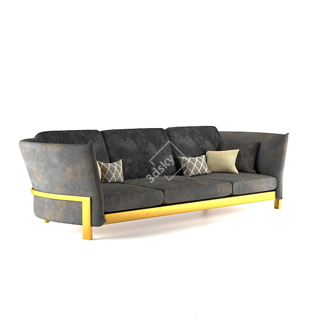 Triple Comfort Sofa 3D model image 6