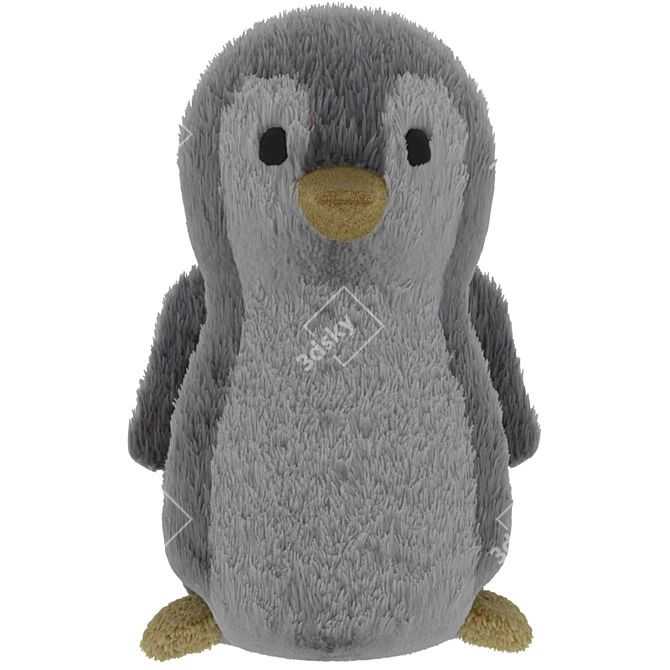 Adorable Pompom Penguin Toy 3D model image 5