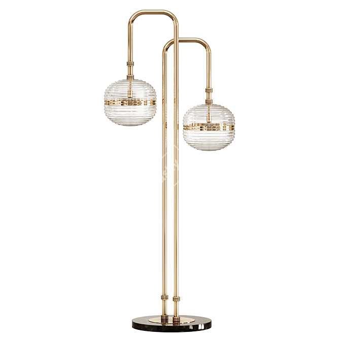 Magnetic Brass and Glass Fusion 3D model image 1