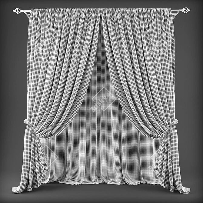 Stylish Curtain Panels for Perfect Décor 3D model image 2