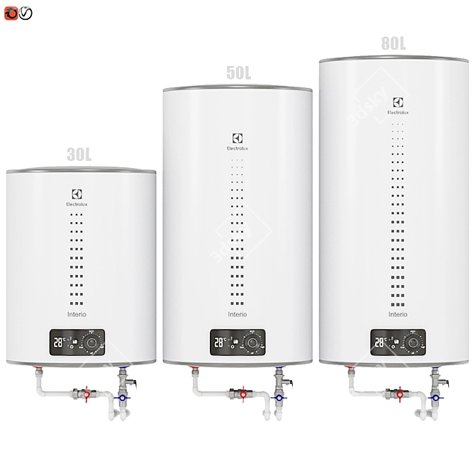 Electrolux EWH Interio Water Heater Set 3D model image 1