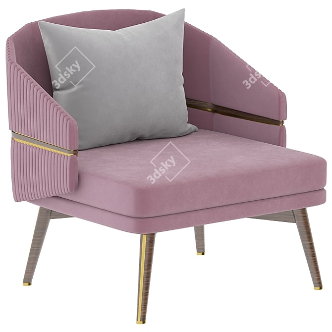 Aster Billy: Sophisticated Armchair Bliss 3D model image 3