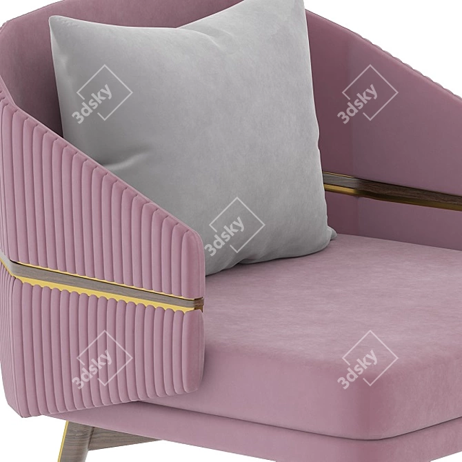 Aster Billy: Sophisticated Armchair Bliss 3D model image 4