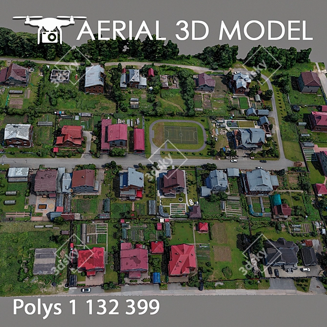 Residential Aerial Scan 3D model image 3