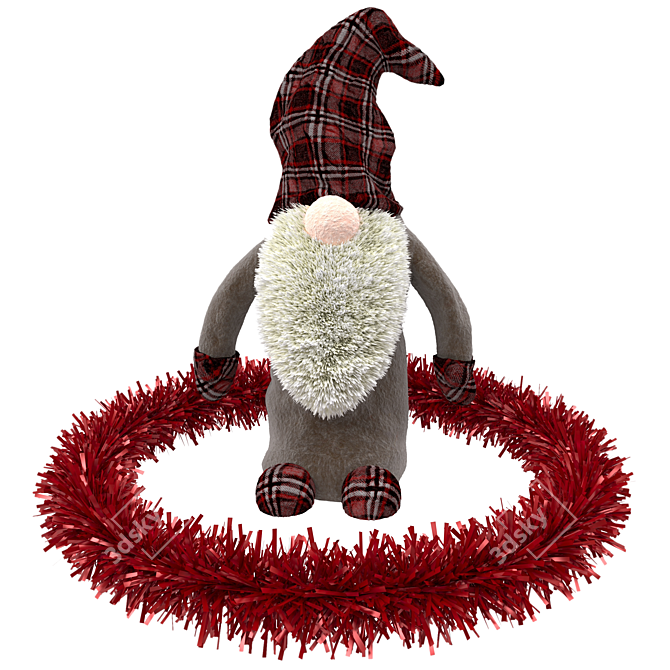 Holiday Gnome Ornament Set 3D model image 4