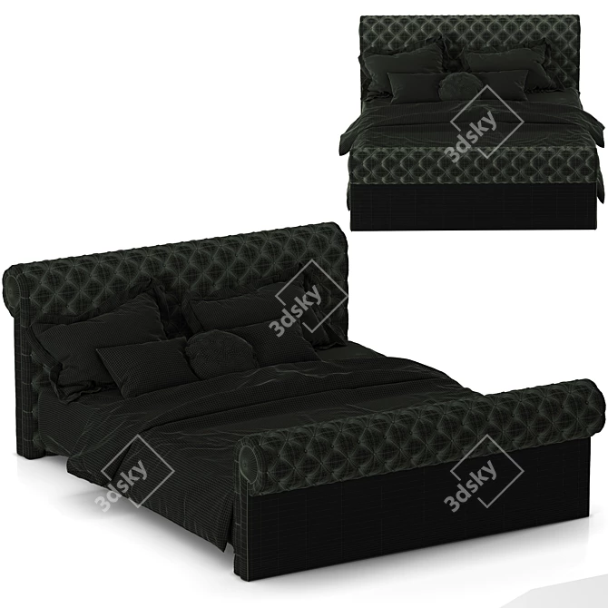 Elegant Dream Bed 3D model image 3