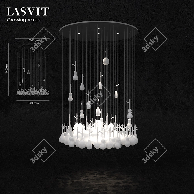 Elevating Blooms: Lasvit Vases 3D model image 1
