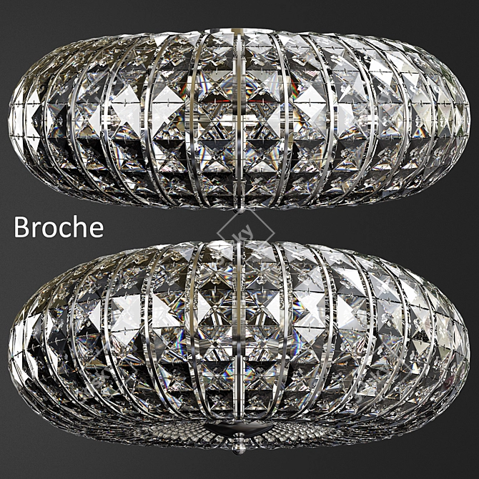 Elegant Chandelier Broche: Stunning Millimeter Design 3D model image 1