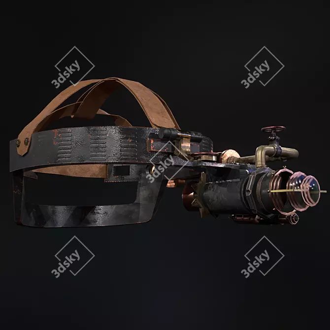 Steampunk Night Vision Goggles 3D model image 2