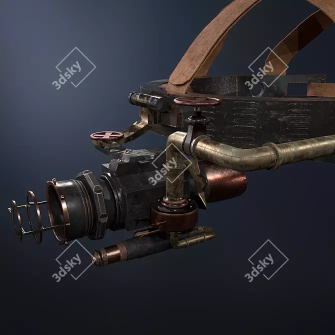 Steampunk Night Vision Goggles 3D model image 3