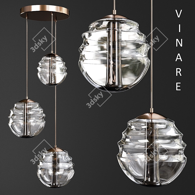 Vintage-inspired Pendant Lamp 3D model image 1