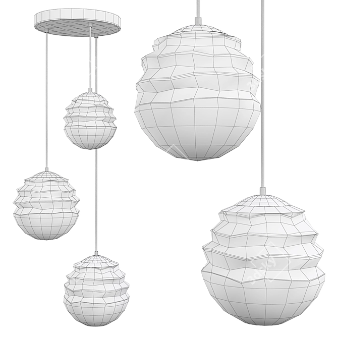 Vintage-inspired Pendant Lamp 3D model image 2