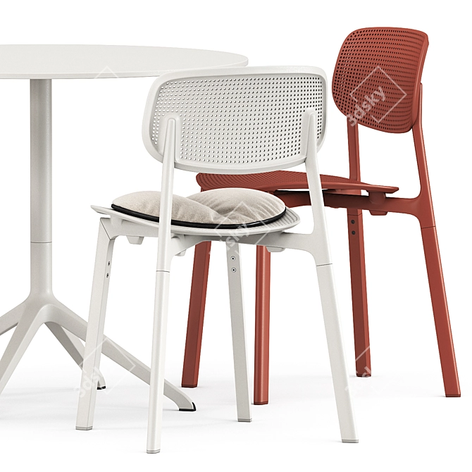Modern Elegance: Colander Chair & Elephant Table 3D model image 3