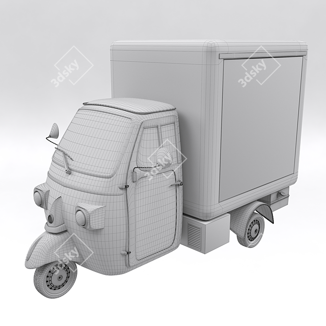 Piaggio Pizza Trailer: Modern, Compact, and Versatile 3D model image 5