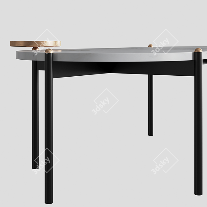 Modern Minimalist Coffee Table: Bix 3D model image 2