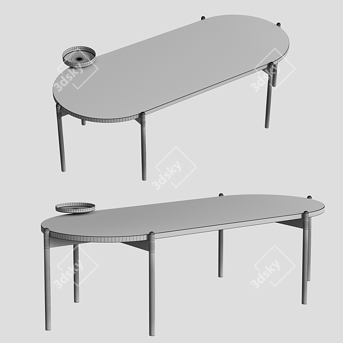 Modern Minimalist Coffee Table: Bix 3D model image 3