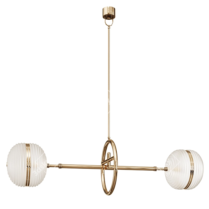 Ayler II Mid-Century Ceiling Lamp 3D model image 2