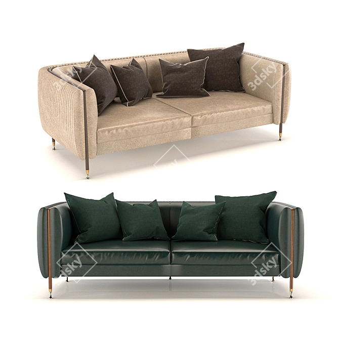 Barlow: Sleek and Stylish Sofa 3D model image 7