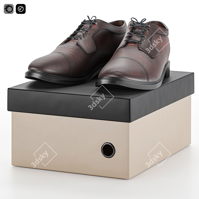 Title: Sleek Convertible Shoes 3D model image 1
