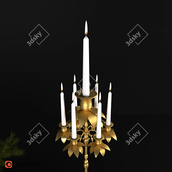 Festive Holiday Decors Set 5 3D model image 3