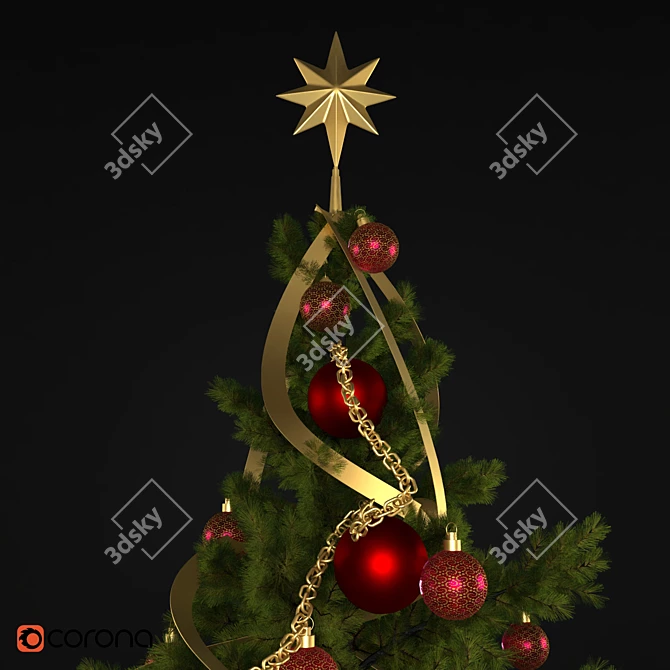 Festive Holiday Decors Set 5 3D model image 4