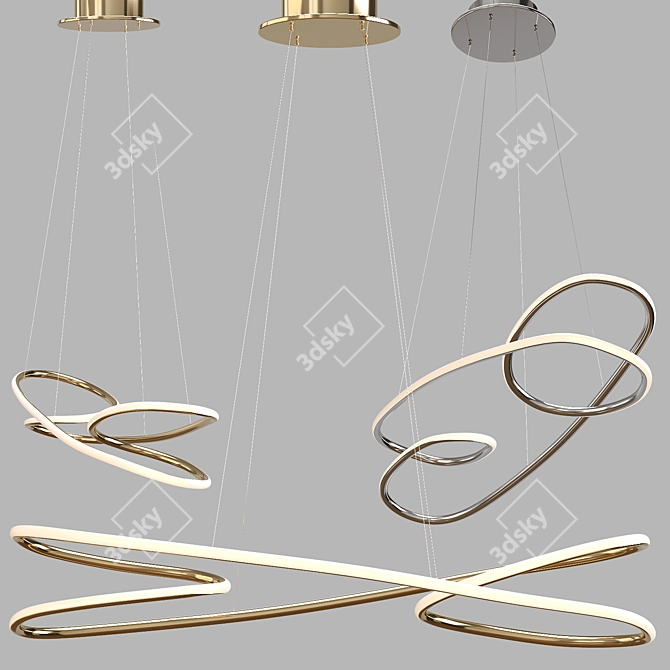 Modern Hanging Light Fixture 3D model image 1