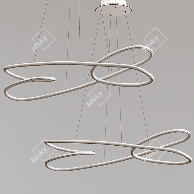 Modern Hanging Light Fixture 3D model image 4