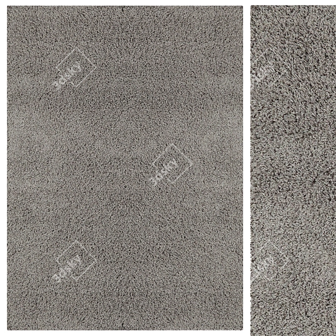 Luxury Shaggy Rug: Soft & Stylish 3D model image 1