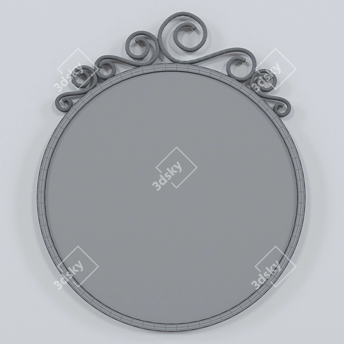 Versatile Oval and Round Mirrors, EKNE, IKEA 3D model image 3