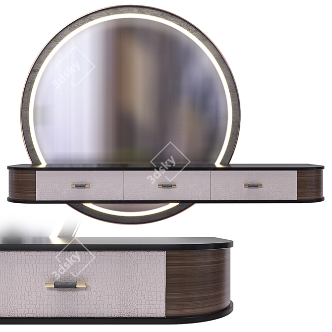 Luxurious Modern Dressing Table 3D model image 1