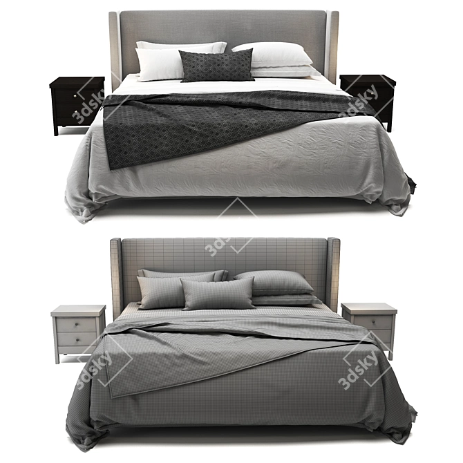 Elliot Shelter Storage Bed 3D model image 3