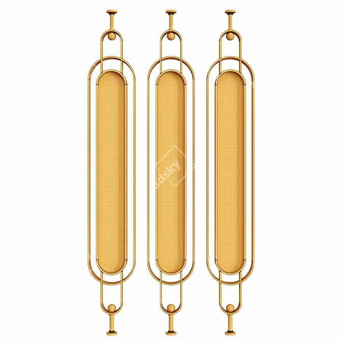 Rattan Bliss: Garner Screen & Brass 3D model image 3
