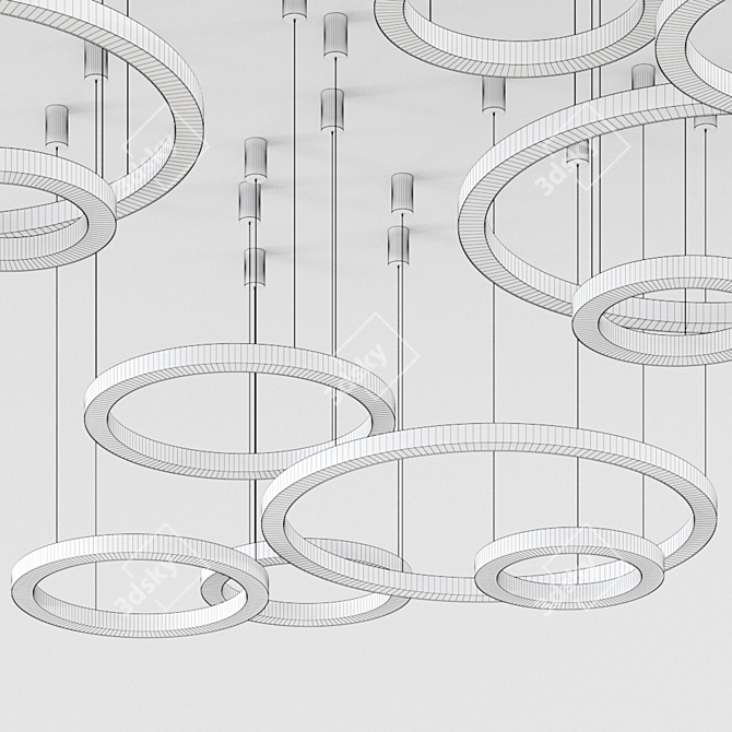 Elegant Mahlu Pendant Light 3D model image 2