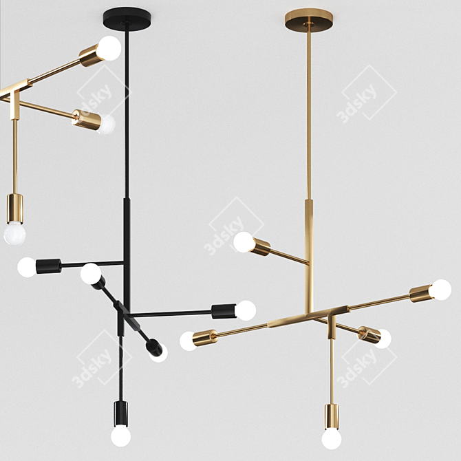 Elegant Cliff Suspension Light 3D model image 1