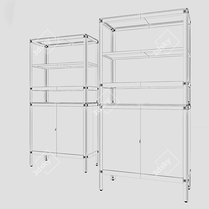 Sleek Kolbjorn Storage Unit 3D model image 3