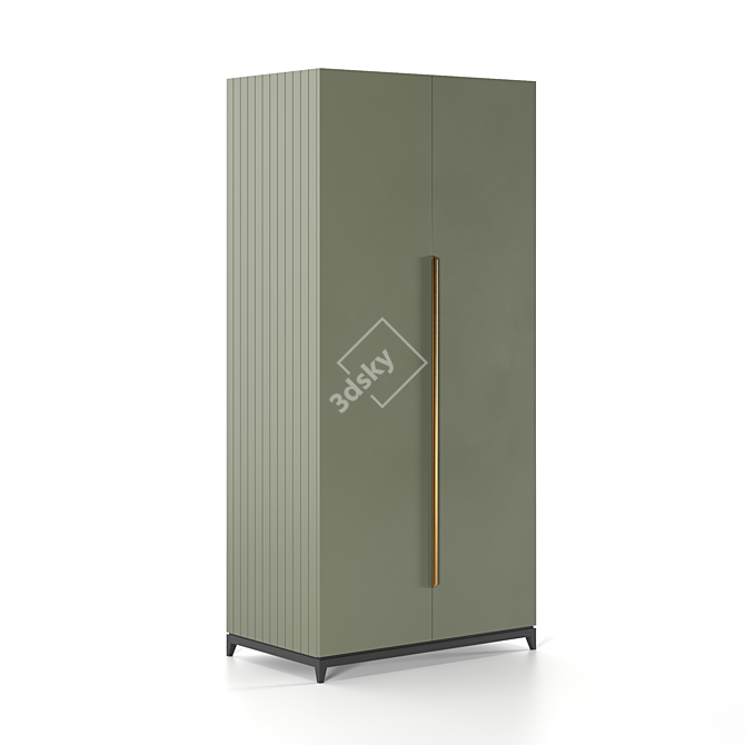 Urban Wardrobe 100cm: Bar & Shelf 3D model image 1