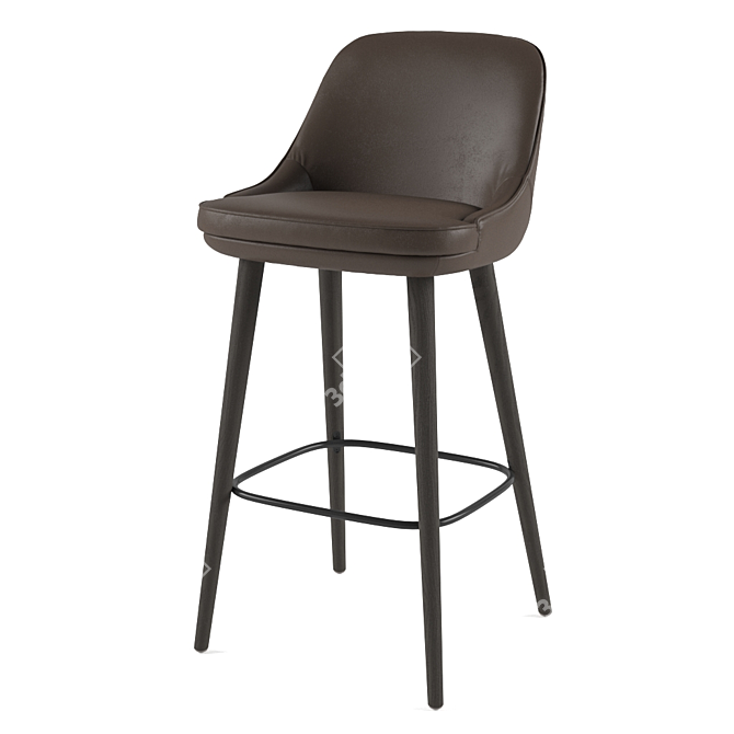 Walter Knoll Bar Stool: Sleek and Stylish 3D model image 1