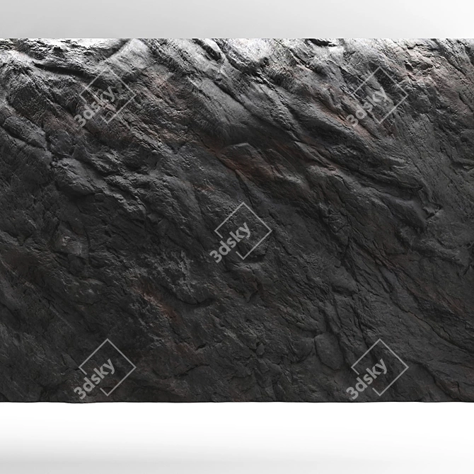 Title: Rock Wall 6 - High-Quality Stone Texture 3D model image 1