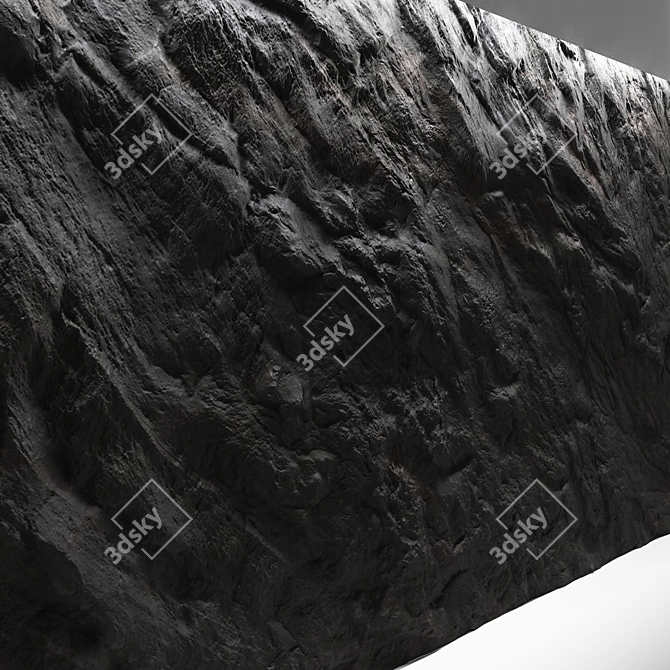 Title: Rock Wall 6 - High-Quality Stone Texture 3D model image 2