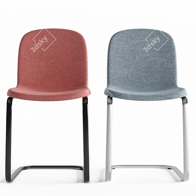 Spring-Like Bounce Chair: BuzziBounce by BuzziSpace 3D model image 4