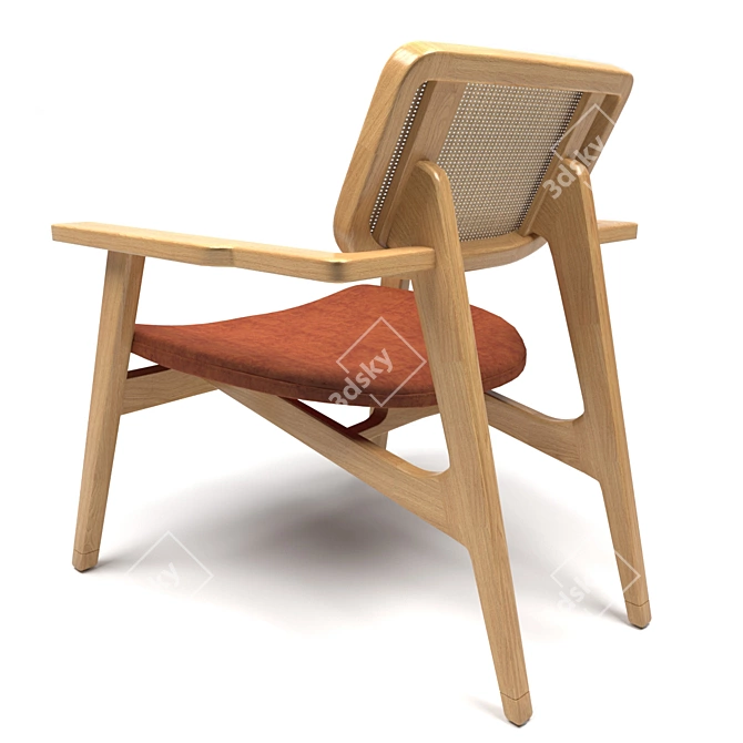 Stylish Phileas Armchair 3D model image 4