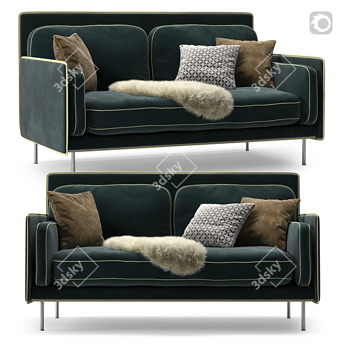 Elegant Erik Jorgensen EJ 480 Sofa 3D model image 1