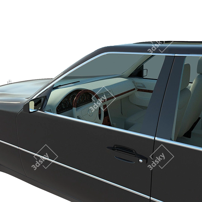 Classic Mercedes w140 - 3D Model 3D model image 4