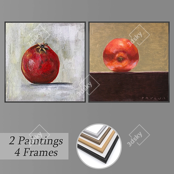 Multiframed Wall Art Set 3D model image 1