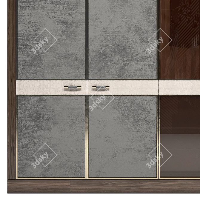 Elegant Lux Cabinet: Perfect Storage Solution 3D model image 2